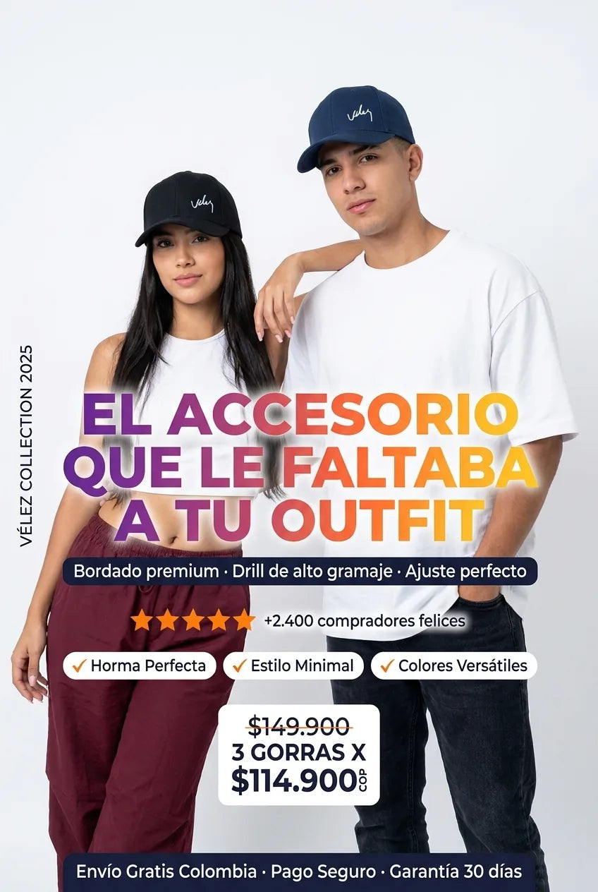 Gorra Bordado Velez unicolor Tela Drill