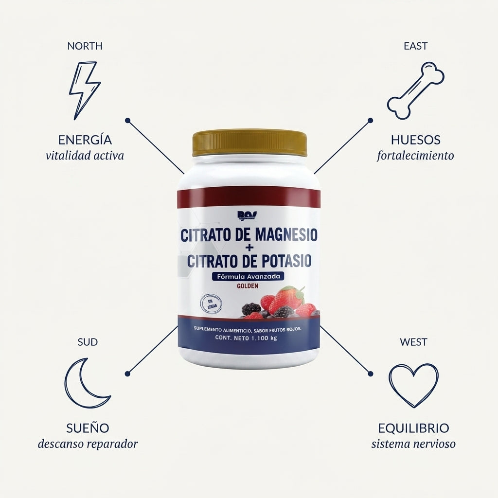 Citrato de Magnesio + Citrato de Potasio